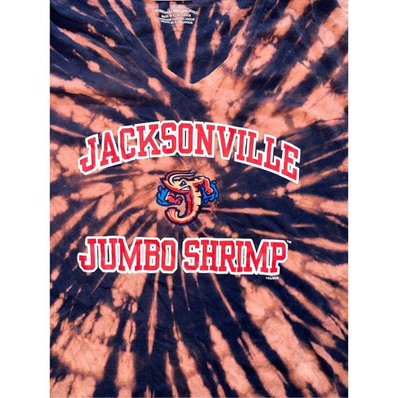 Jacksonville Jumbo Shrimp Minor League Baseball Bleached Tee - Picture 3 of 4